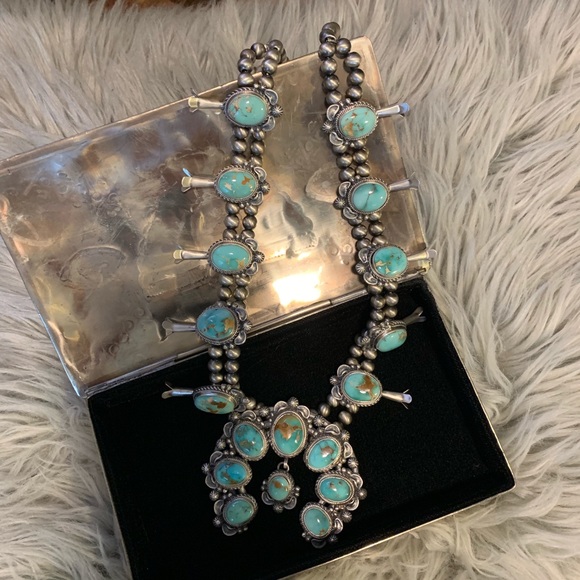 thomas fransisco Jewelry - New • genuine turquoise sterling squash blossom thomas fransisco Jewelry - New • genuine turquoise sterling squash blossom
